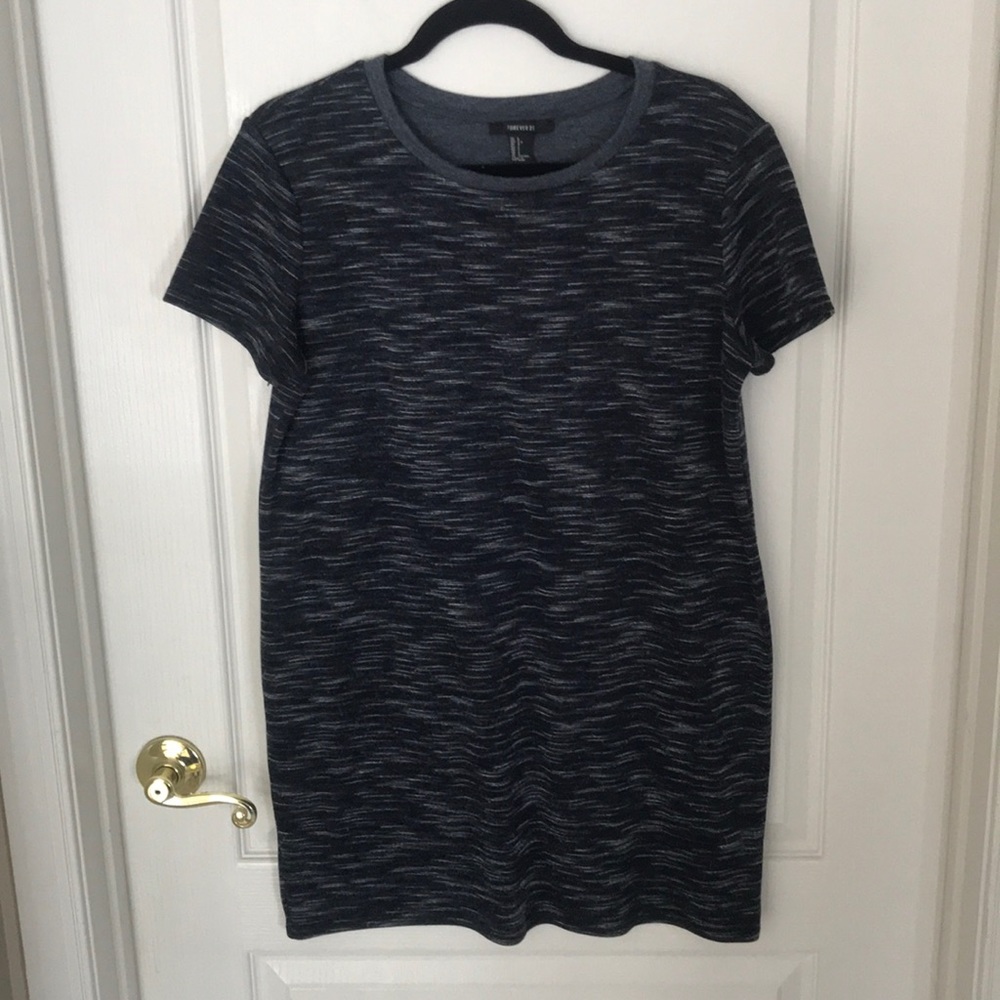 Forever 21 Black and Grey T-shirt Dress